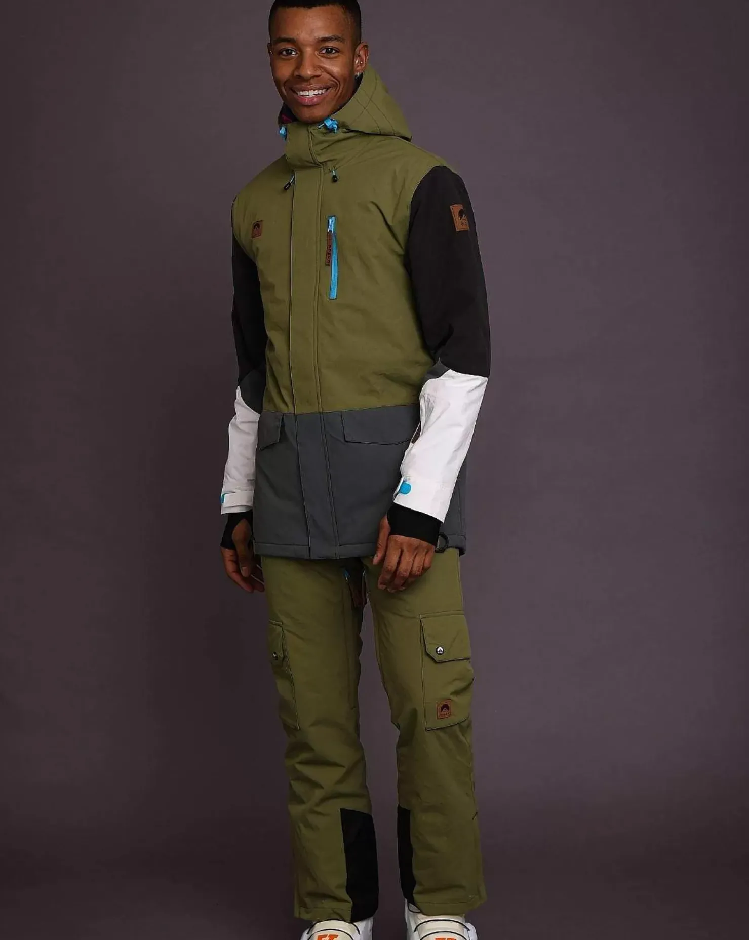 Men OOSC Snow Jackets>Yeh Man Men'S Ski & Snowboard Jacket - Khaki, Grey, Black