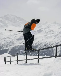 Men OOSC Snow Jackets>Yeh Man Men'S Ski & Snowboard Jacket - Black, Grey & Orange