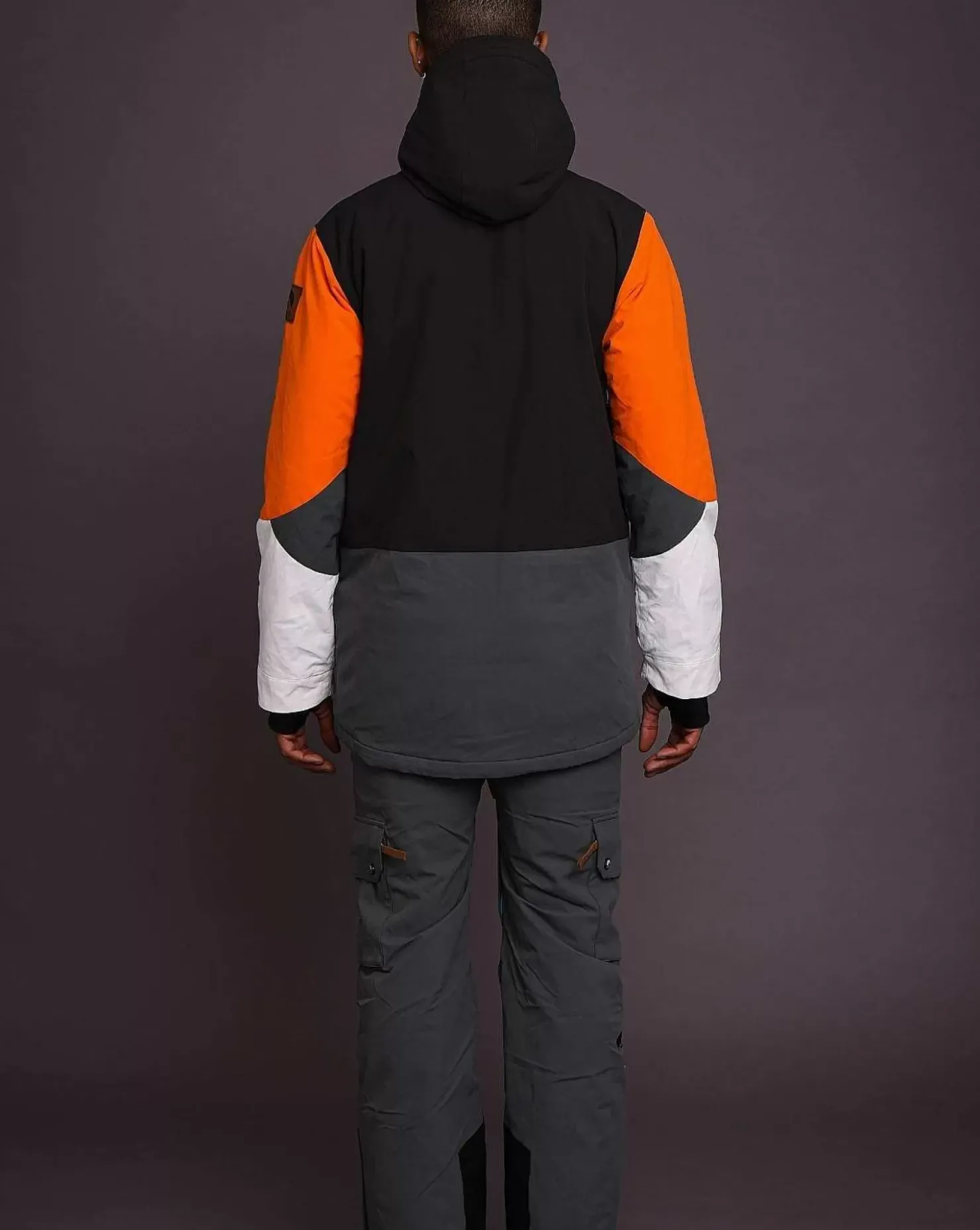 Men OOSC Snow Jackets>Yeh Man Men'S Ski & Snowboard Jacket - Black, Grey & Orange