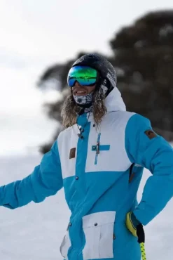 Men OOSC Snow Jackets>Yeh Man Men'S Ski Snowboard Jacket - Blue & White