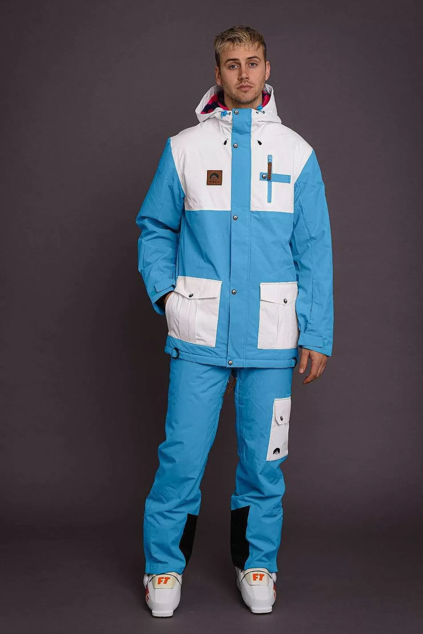 Men OOSC Snow Jackets>Yeh Man Men'S Ski Snowboard Jacket - Blue & White