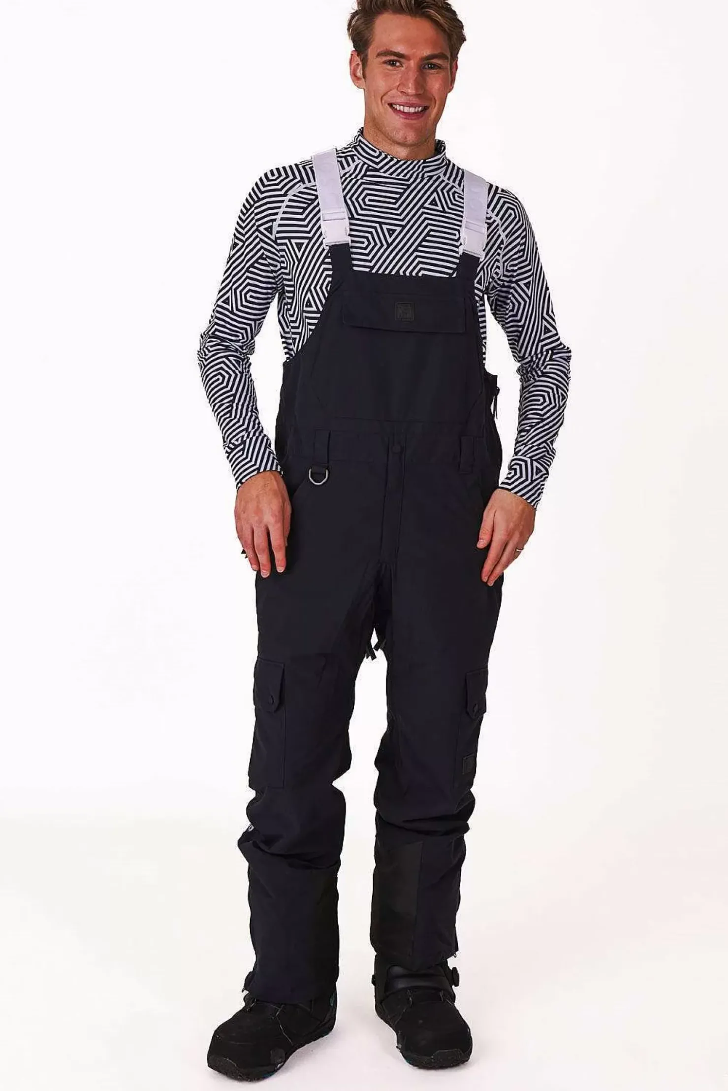 Men OOSC Snow Pants / Bibs>Yeh Man Ski & Snowboard Bib Pant - Black
