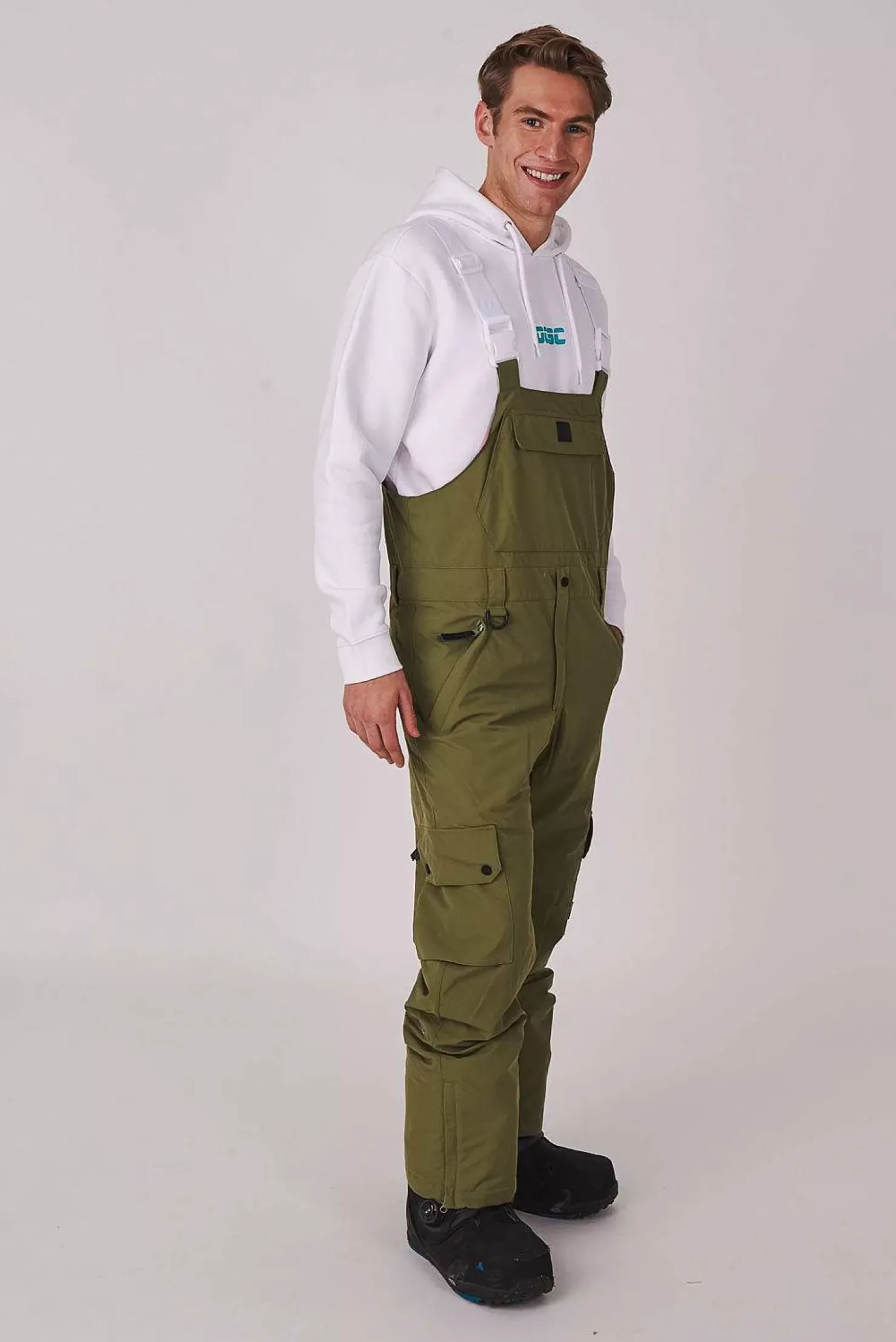 Men OOSC Yeh Man Jackets & Bib Pants>Yeh Man Ski & Snowboard Bib Pant - Khaki